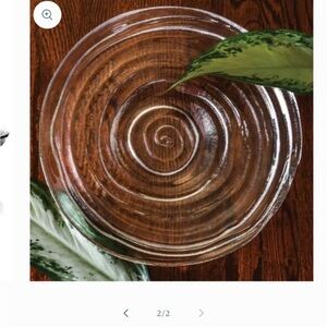 Simon Pearce Thetford glass bowl centerpiece large